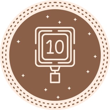 Hız sınırı web simgesi vektör illüstrasyonuName