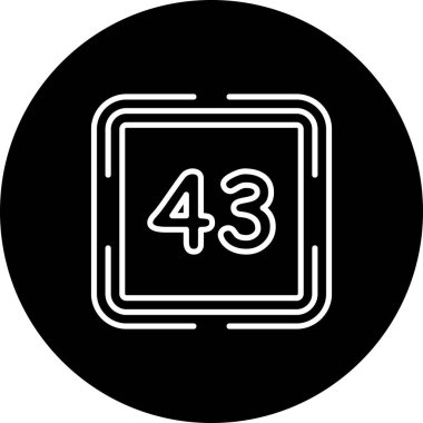 Kırk Üç Web simgesi vektör illüstrasyonu