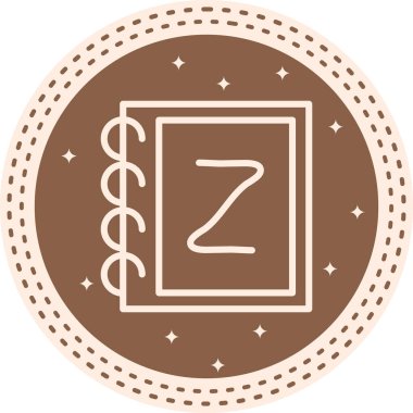 Küçük harf Z web simgesi vektör illüstrasyonu