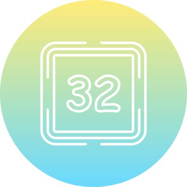 32 Web simgesi vektör illüstrasyonu