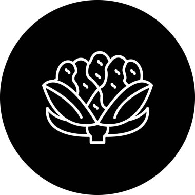 Mutfak uygulamaları veya web sayfaları için organik karnabahar simgesi