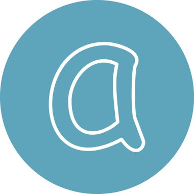 Küçük Harf A Web simgesi vektör illüstrasyonu