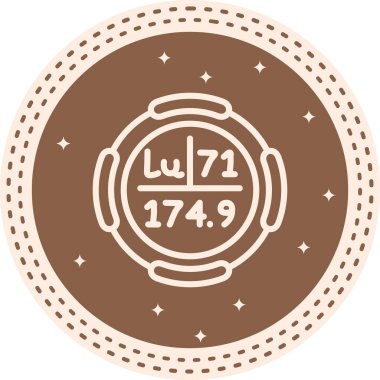 Lutetium web simgesi vektör illüstrasyonu