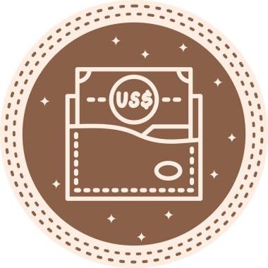 Wallet icon, vector illustration simple design