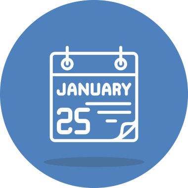 25 Ocak Zarif Dijital Tasarım Sembolü