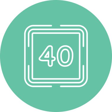 40 Web simgesi vektör illüstrasyonu