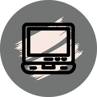 dizüstü bilgisayar simgesi, vektör illüstrasyonu basit tasarım