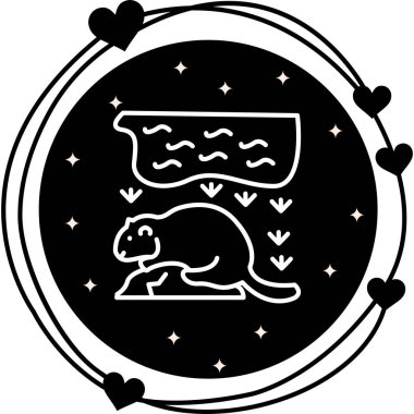 Kunduz simgesi vektör çizimi tasarımı