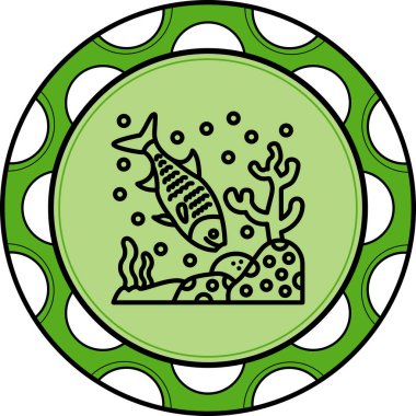 Gümüş Balık web simgesi vektör illüstrasyonu