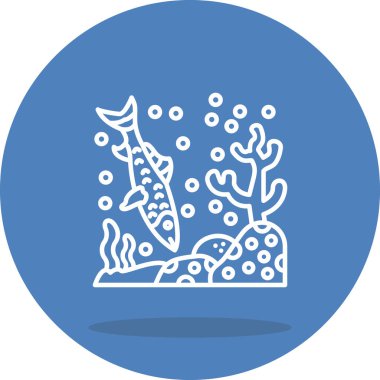 Bonefish ağ simgesi, vektör illüstrasyonu