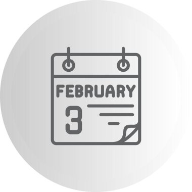 3 Şubat Ayırt Temiz Damgalama Grafik ŞekliName