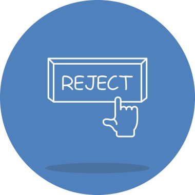 Parmak Tıklatma Tuşu Özelleştirilmiş Özel Arayüz Tasarım Elemanını Reddet