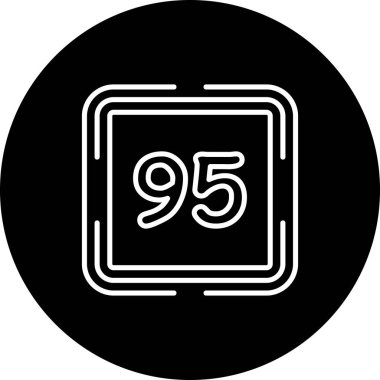 Doksan beş web simgesi vektör illüstrasyonu