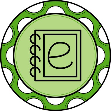 Küçük Harf E Stili Düz Kullanıcı Arayüzü Özelliği