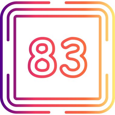 Seksen Üç Web simgesi vektör illüstrasyonu