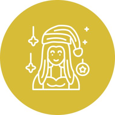 kız avatar simgesi, vektör illüstrasyonu basit tasarım