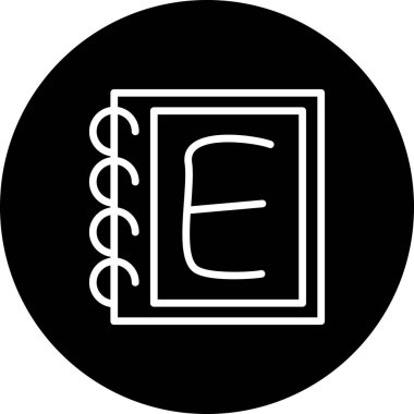 Büyük harf E Web simgesi vektör illüstrasyonu