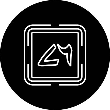 Yetmiş Web simgesi vektör illüstrasyonu