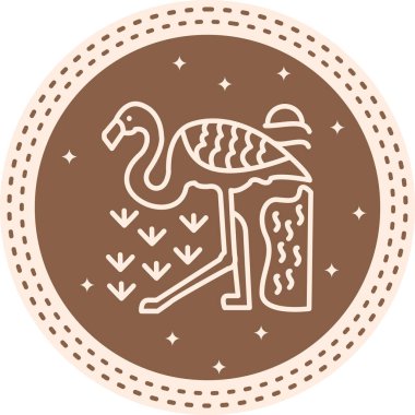 Büyük Flamingo basit vektör simgesi     