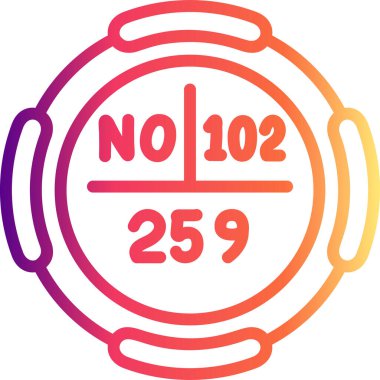 Nobelium sembolü, periyodik tablonun kimyasal elementi, vektör simgesi