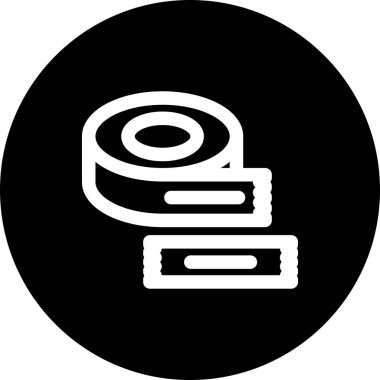 Yapışkan Teyp ağ ikonu vektör çizimi