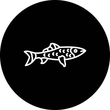 Bonefish ağ simgesi, vektör illüstrasyonu