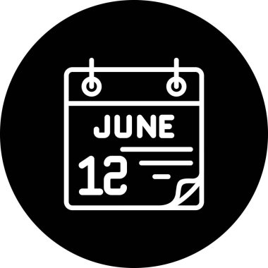 12 Haziran Eşsiz Yenilikçi Dijital Grafik Sembolü