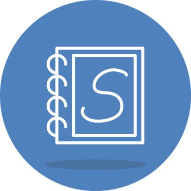 Büyük harf S web simgesi vektör illüstrasyonu