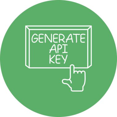 API Anahtar Ağı vektör illüstrasyonu oluştur