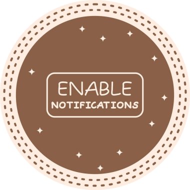 Bildirimleri etkinleştir Web simgesi vektör resimlemesi