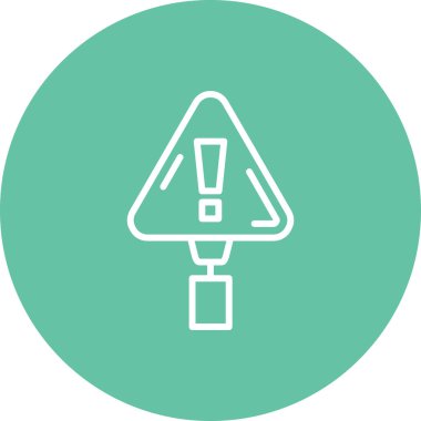 Uyarı Satırı Simgesi, Vektör İllüstrasyonu