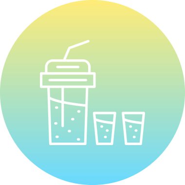 Soda Yüksek Çözünürlüklü Düz Tasarım Sembolü