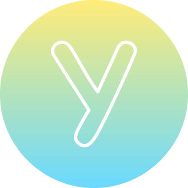 Küçük harf Y Yenilikçi Modern Yaratıcı Grafik Özelliği