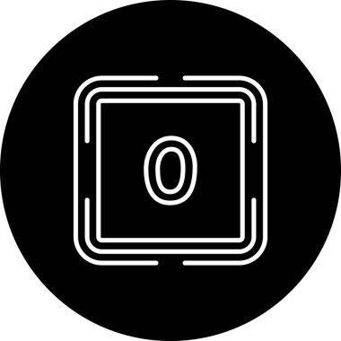 Sıfır web simgesi vektör illüstrasyonu sayılıyor