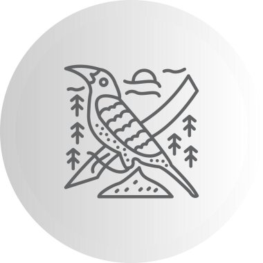 Chestnut başlıklı Oropendol ikon vektör illüstrasyon tasarımı