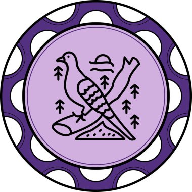 Benekli Güvercin simgesi vektör çizimi