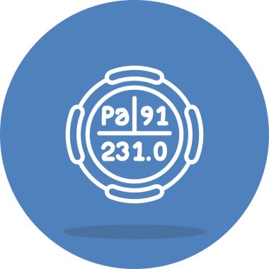 Protaktinyum sembolü, periyodik tablonun kimyasal elementi, vektör simgesi