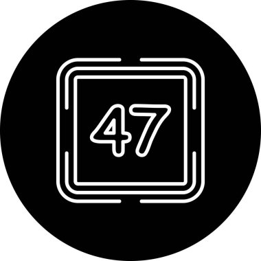 Kırk yedi web simgesi vektör illüstrasyonu