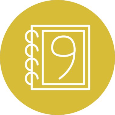 9 numaralı web simgesi vektör illüstrasyonu