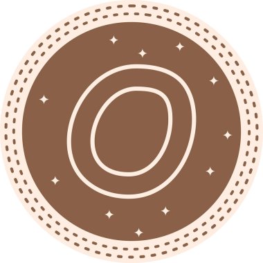 Küçük Harf O web simgesi vektör çizimi