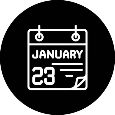 23 Ocak Eşsiz Yenilikçi Dijital Grafik Sembolü