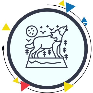 Kurt simgesi vektör illüstrasyon tasarımı