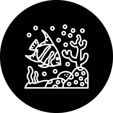 Melek Balık web simgesi vektör illüstrasyonu