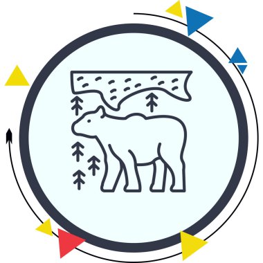 Karikatür Kutup Ayısı Simgesi. Uygulamalar için logo veya web sayfası