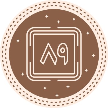 Seksen Dokuz Web simgesi vektör illüstrasyonu