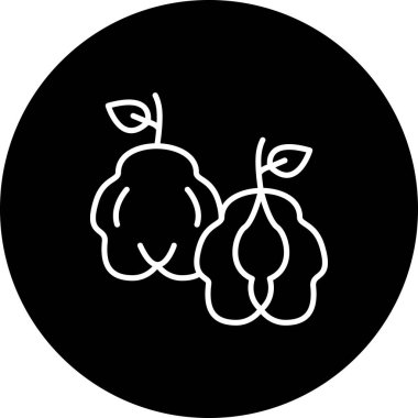 Quince ağ simgesi vektör illüstrasyonu