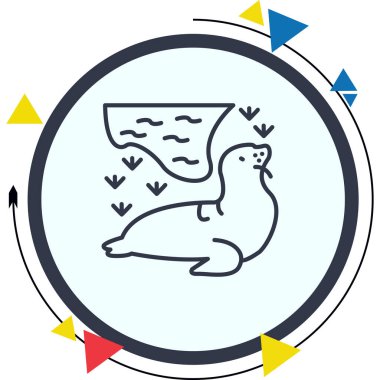 Web simgesi vektör illüstrasyonunu mühürle