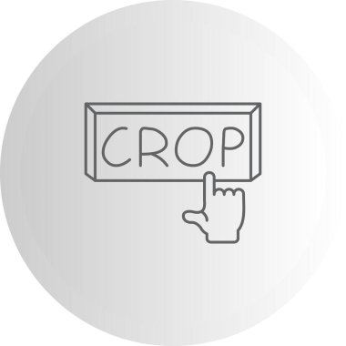 Kırpma web simgesi vektör illüstrasyonu