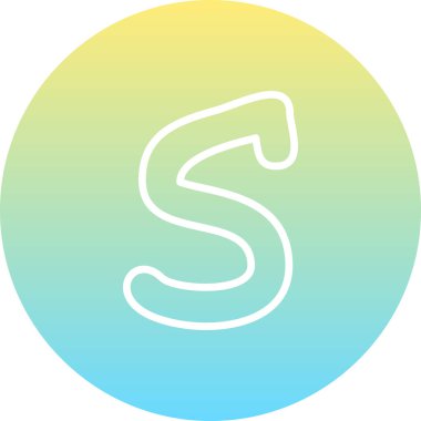 Küçük harf S web simgesi vektör illüstrasyonu