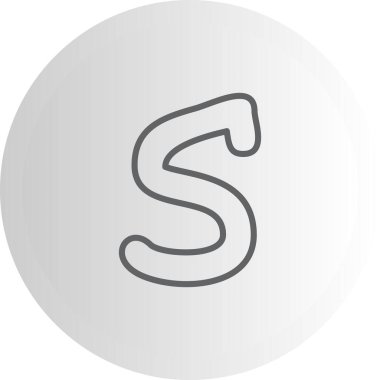 Küçük harf S web simgesi vektör illüstrasyonu